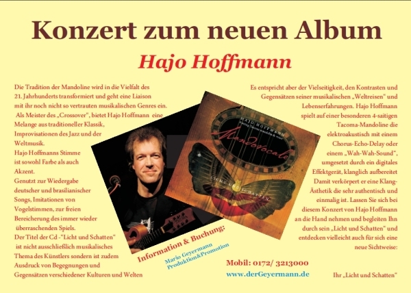 Hajo Hoffmann  Mandoline Instrument des Jahres Mandolinenspieler des Tages