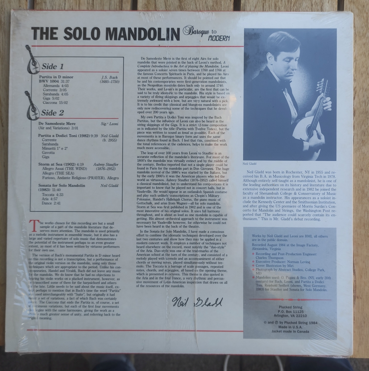 Neil Gladd  Mandoline Instrument des Jahres Mandolinenspieler des Tages