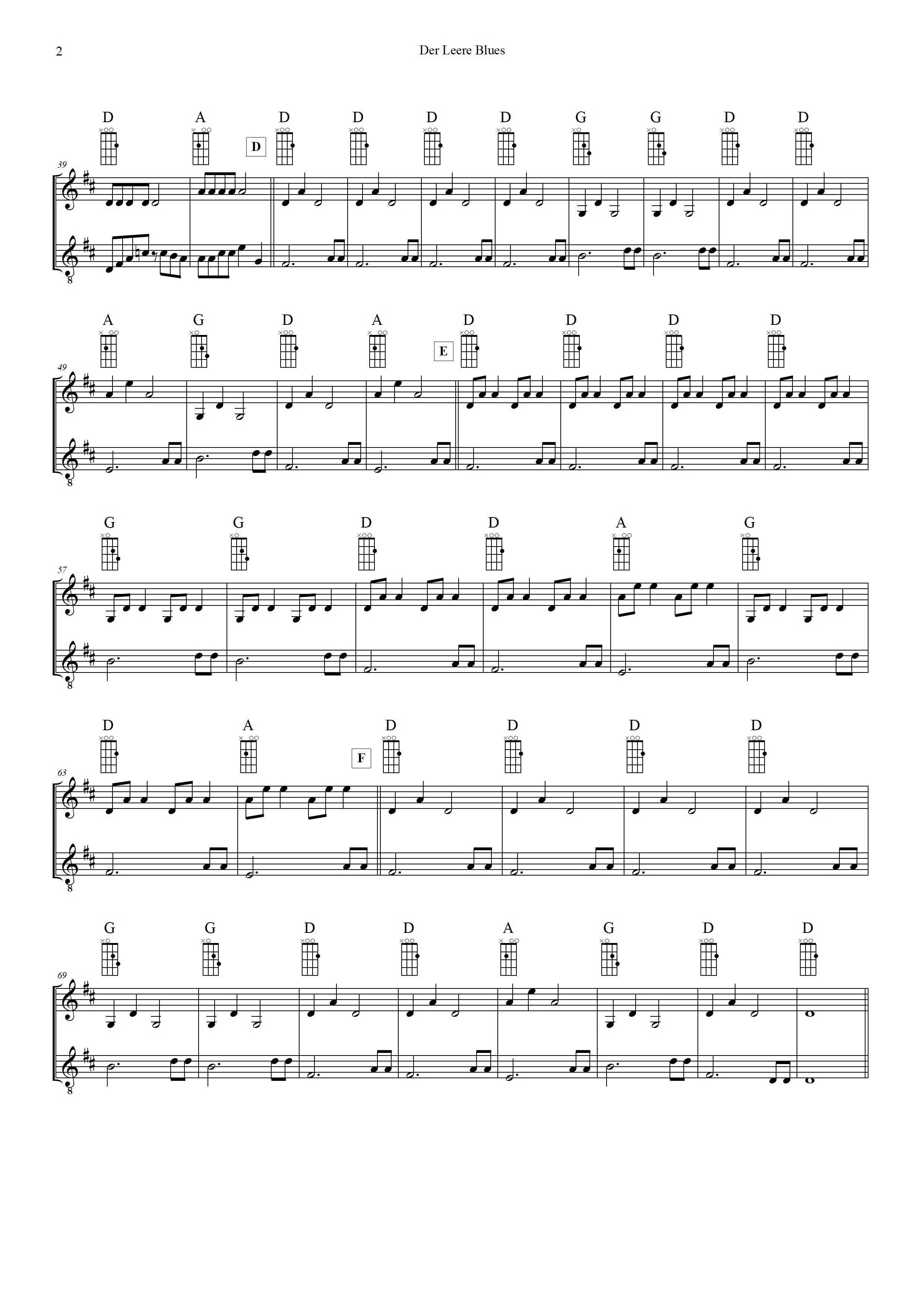 Mandoline lernen - Der leere Blues - Seite 2