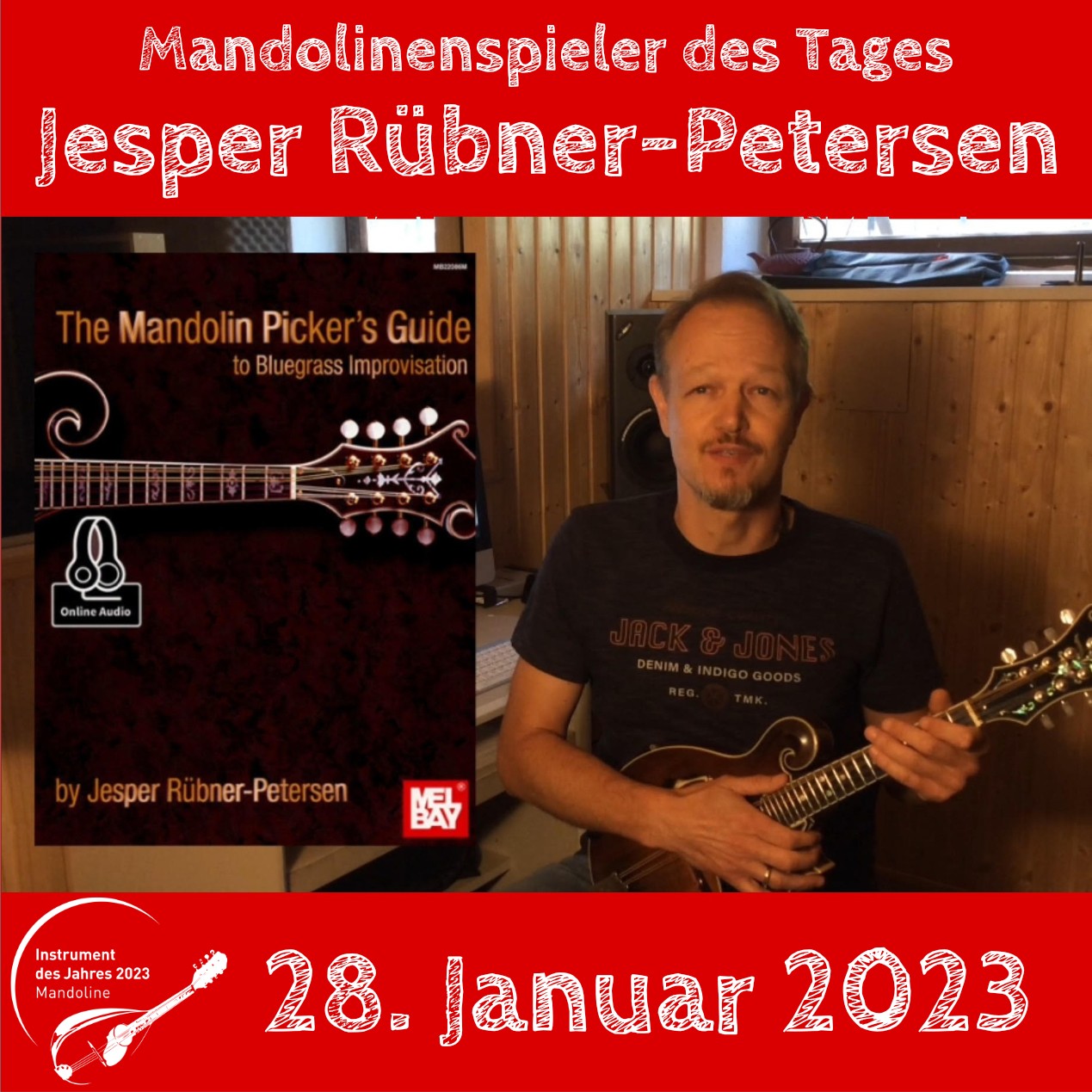 Jesper Rübner-Petersen Mandoline Instrument des Jahres 2023 Mandolinenspieler des Tages