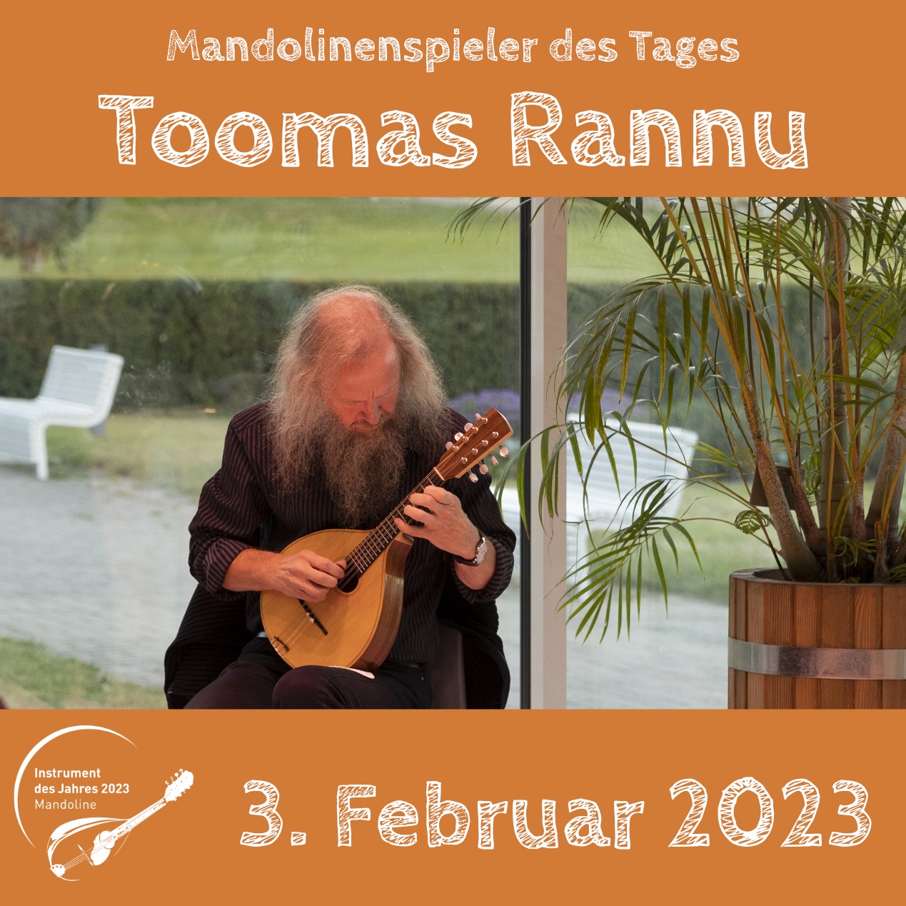 Toomas Rannu Mandoline Instrument des Jahres 2023 Mandolinenspieler des Tages
