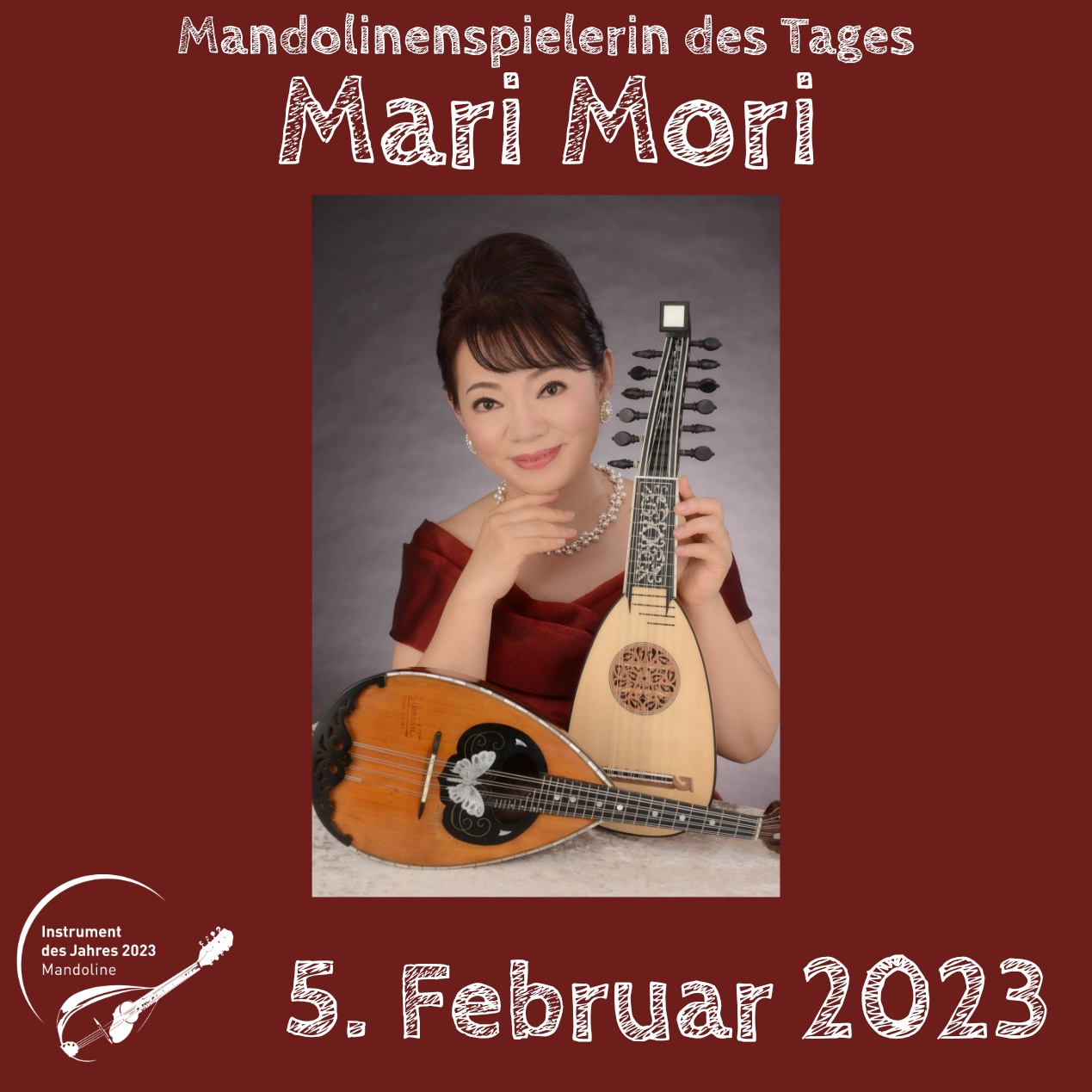 Mari Mori Mandoline Instrument des Jahres 2023 Mandolinenspieler des Tages