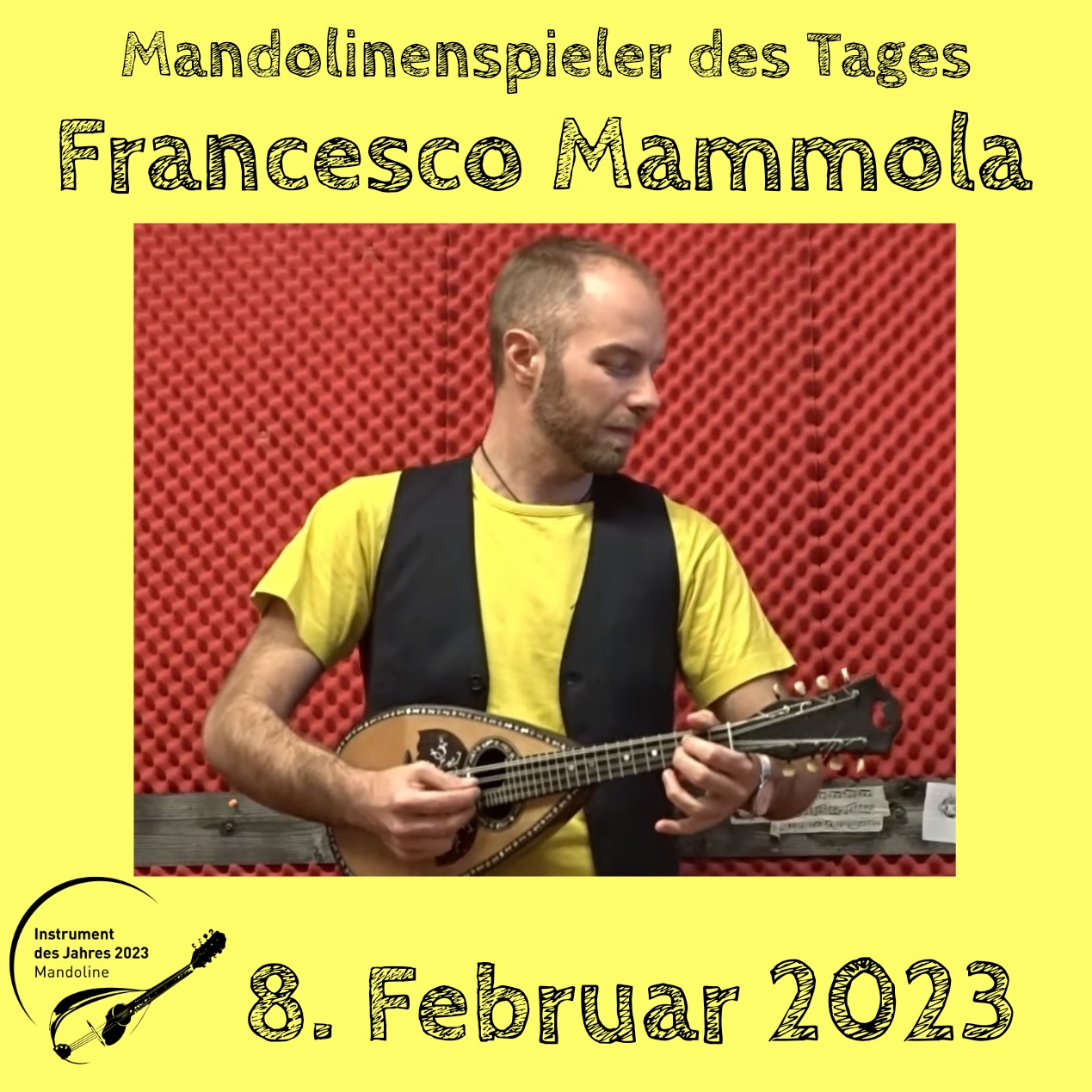 Francesco Mammola Mandoline Instrument des Jahres 2023 Mandolinenspieler des Tages