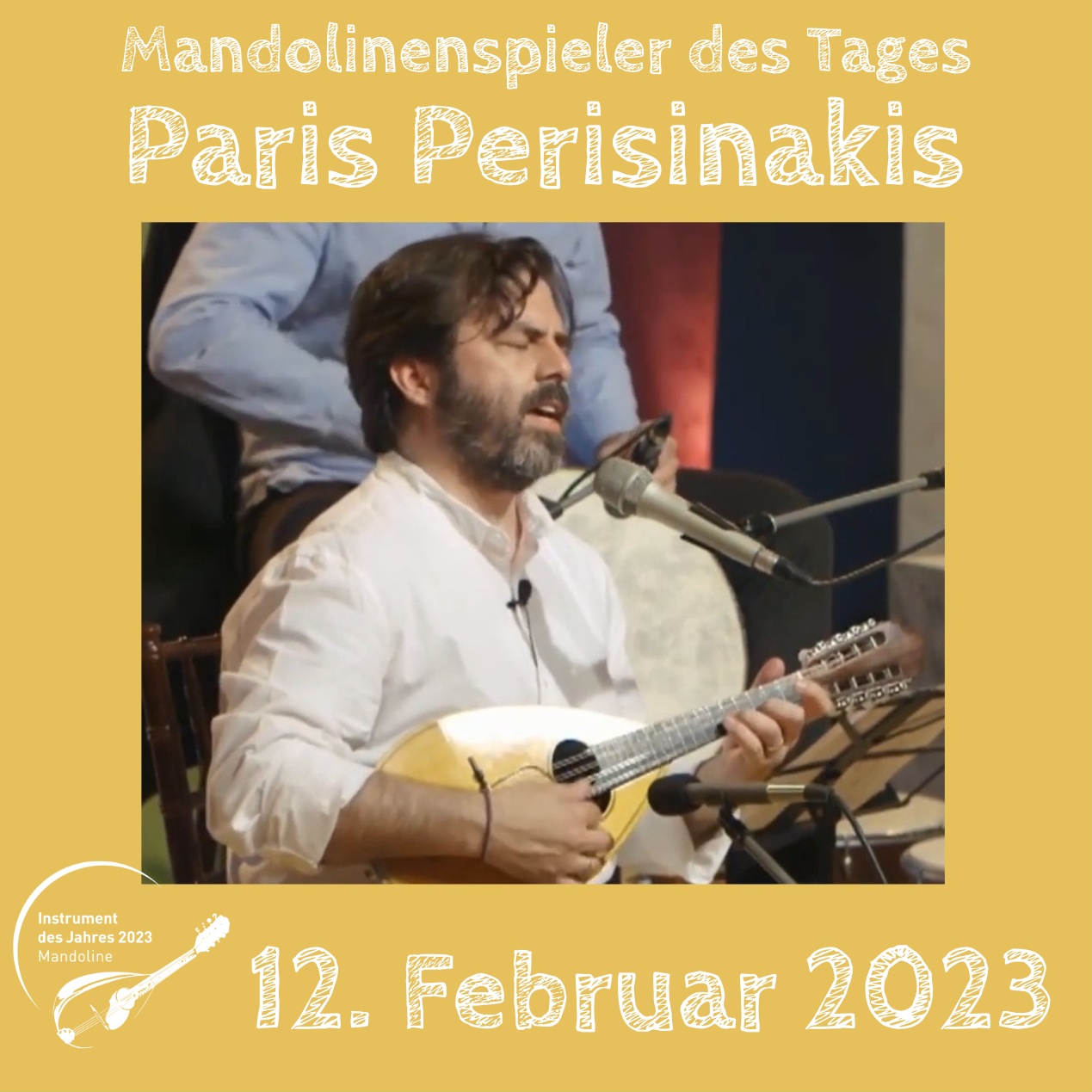 Paris Perisinakis Mandoline Instrument des Jahres 2023 Mandolinenspieler des Tages
