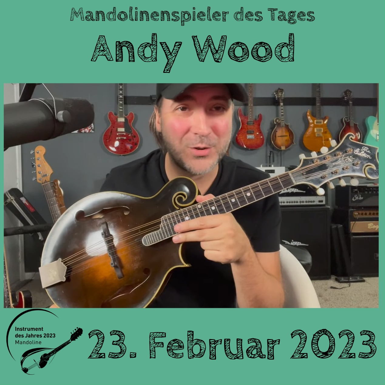 Andy Wood Mandoline Instrument des Jahres 2023 Mandolinenspieler des Tages