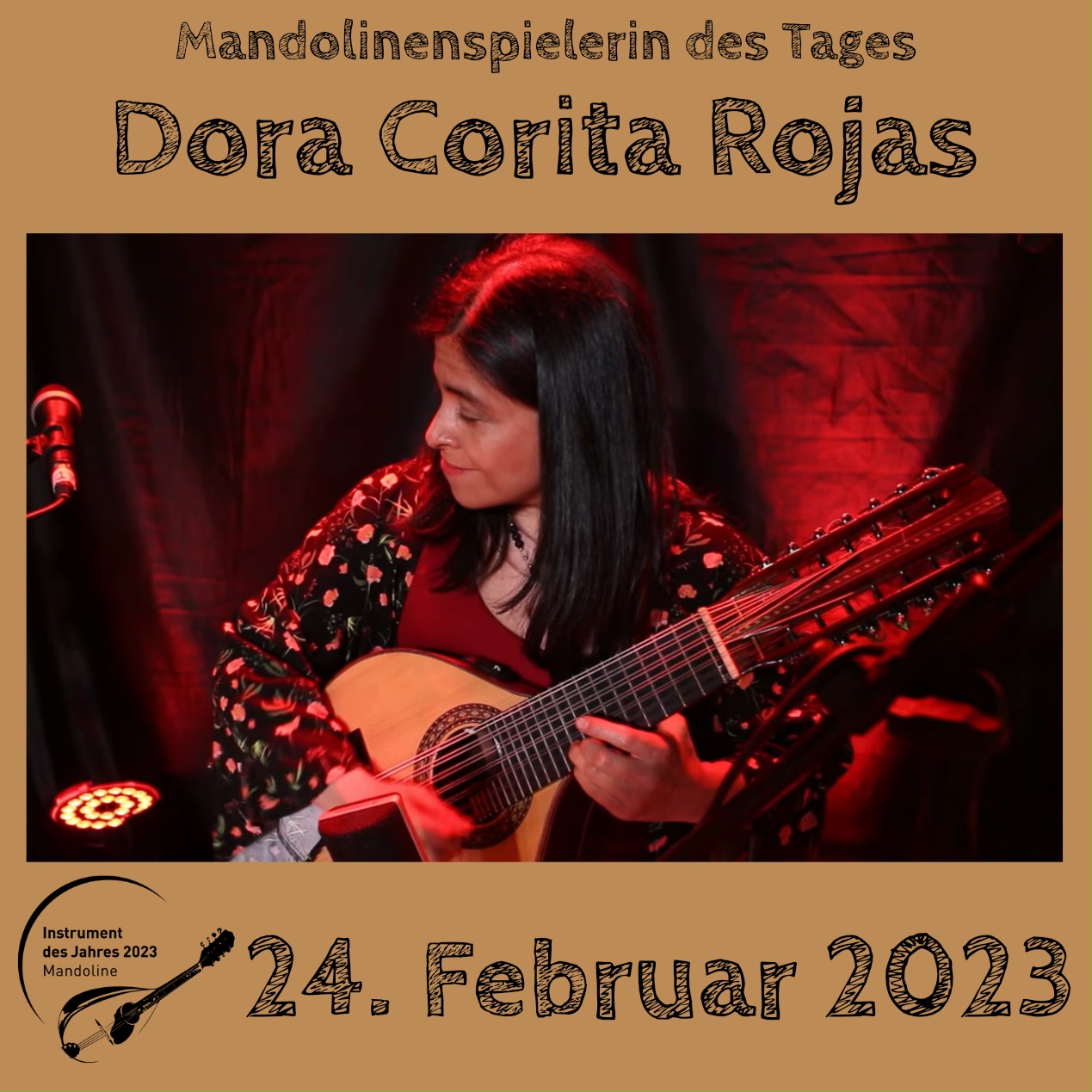 Dora Corita Rojas Mandoline Instrument des Jahres 2023 Mandolinenspielerin des Tages