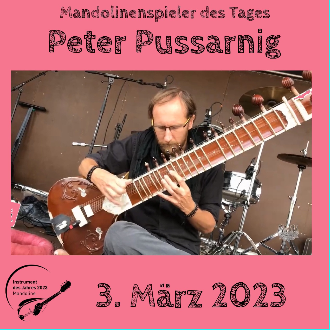 Peter Pussarnig Mandoline Instrument des Jahres 2023 Mandolinenspieler des Tages