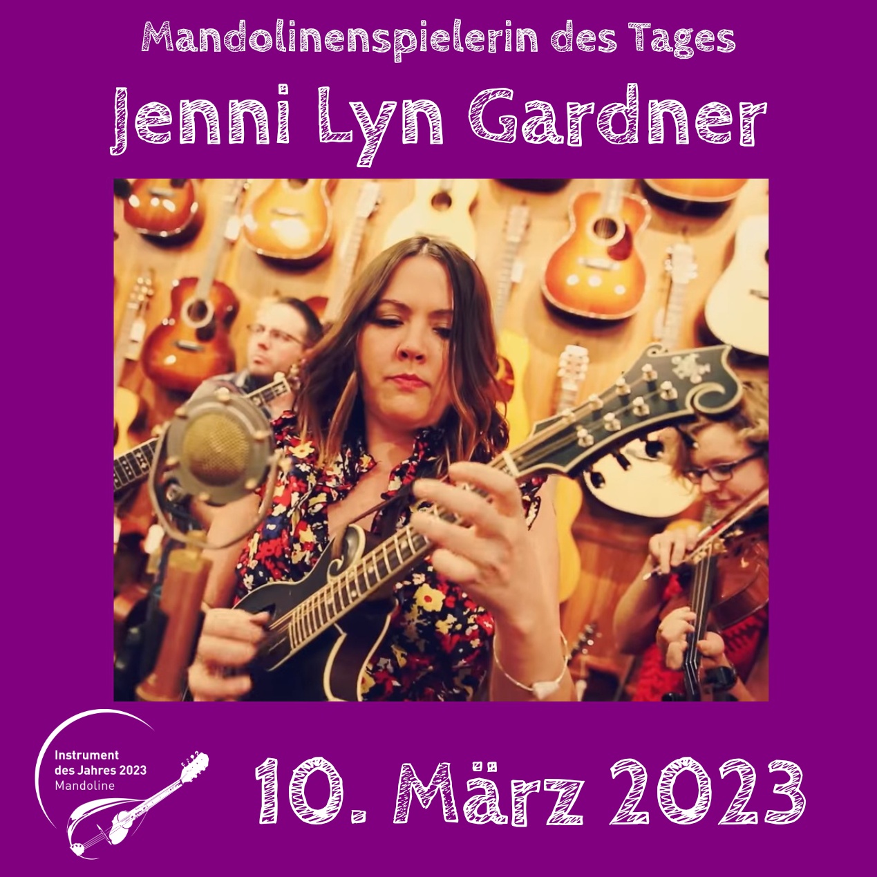 Jenni Lyn Gardner Mandoline Instrument des Jahres 2023 Mandolinenspielerin des Tages