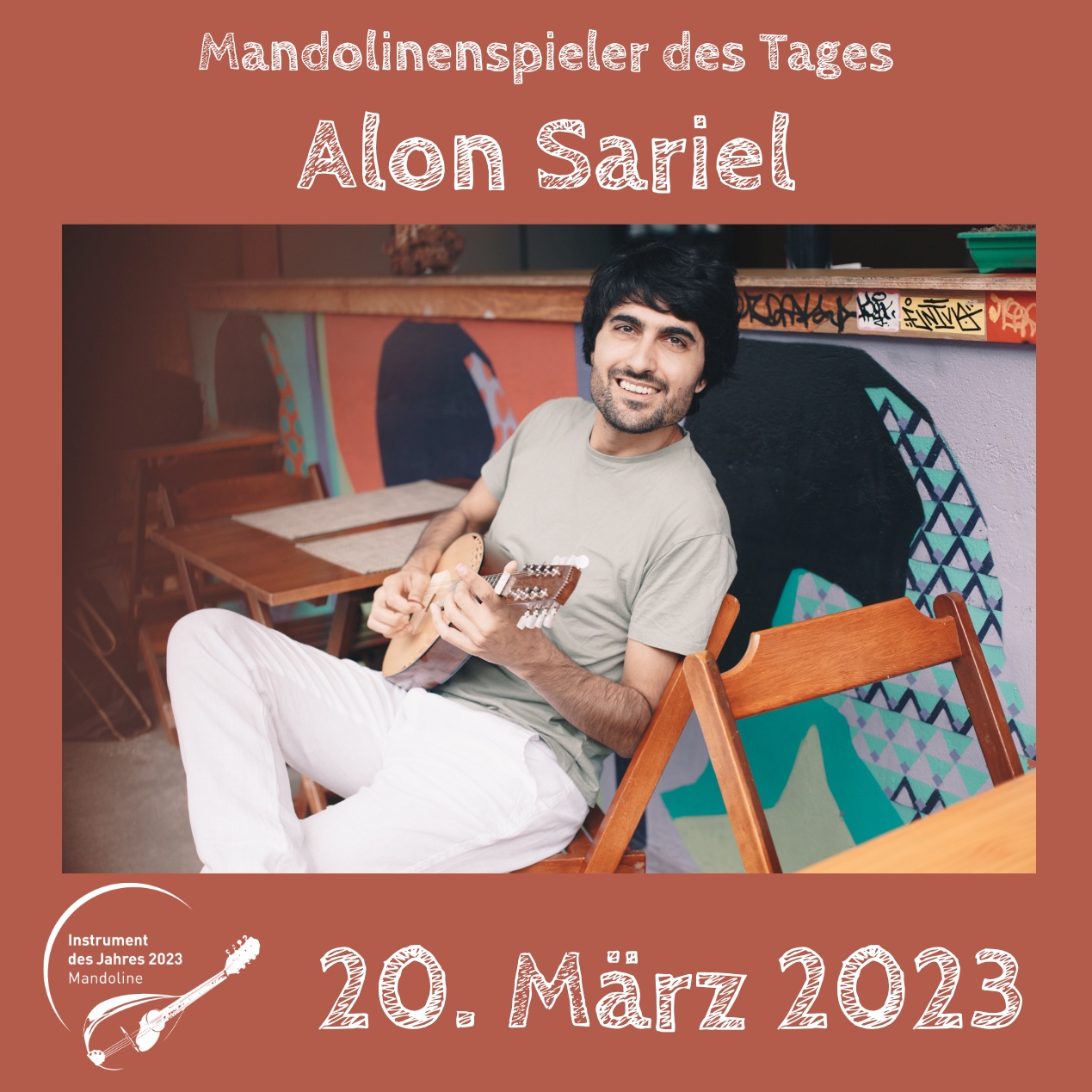 Alon Sariel Mandoline Instrument des Jahres 2023 Mandolinenspieler des Tages