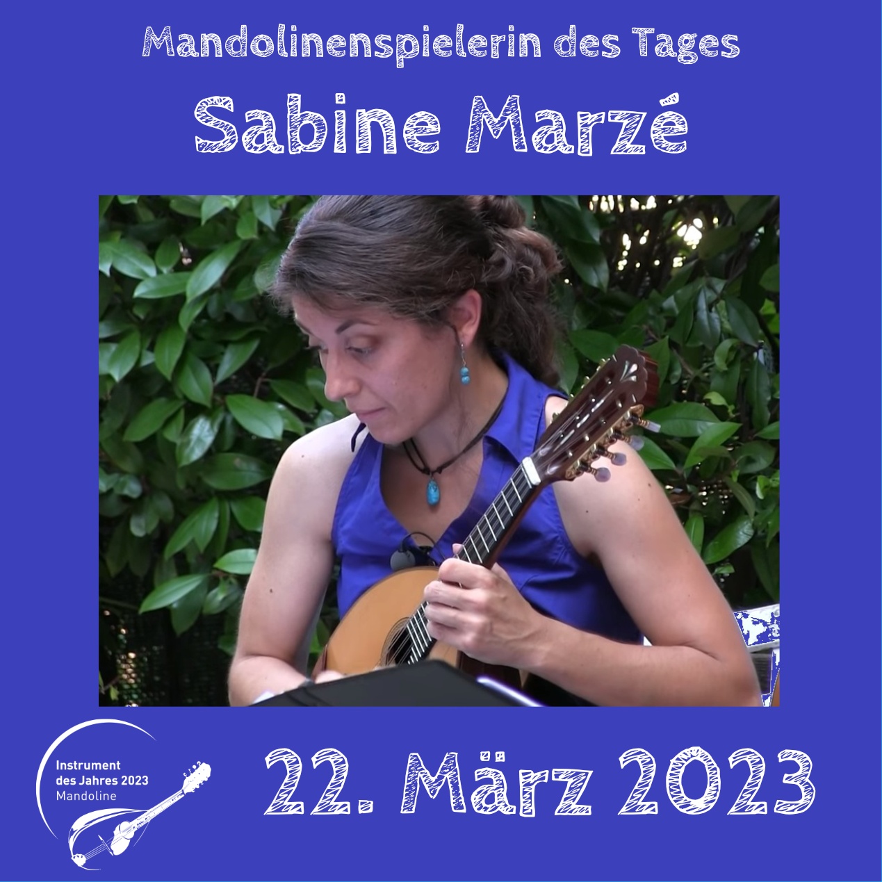Sabine Marzé Mandoline Instrument des Jahres 2023 Mandolinenspielerin des Tages