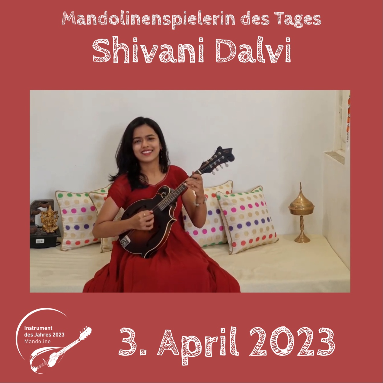 Shivani Dalvi Instrument des Jahres 2023 Mandolinenspieler des Tages