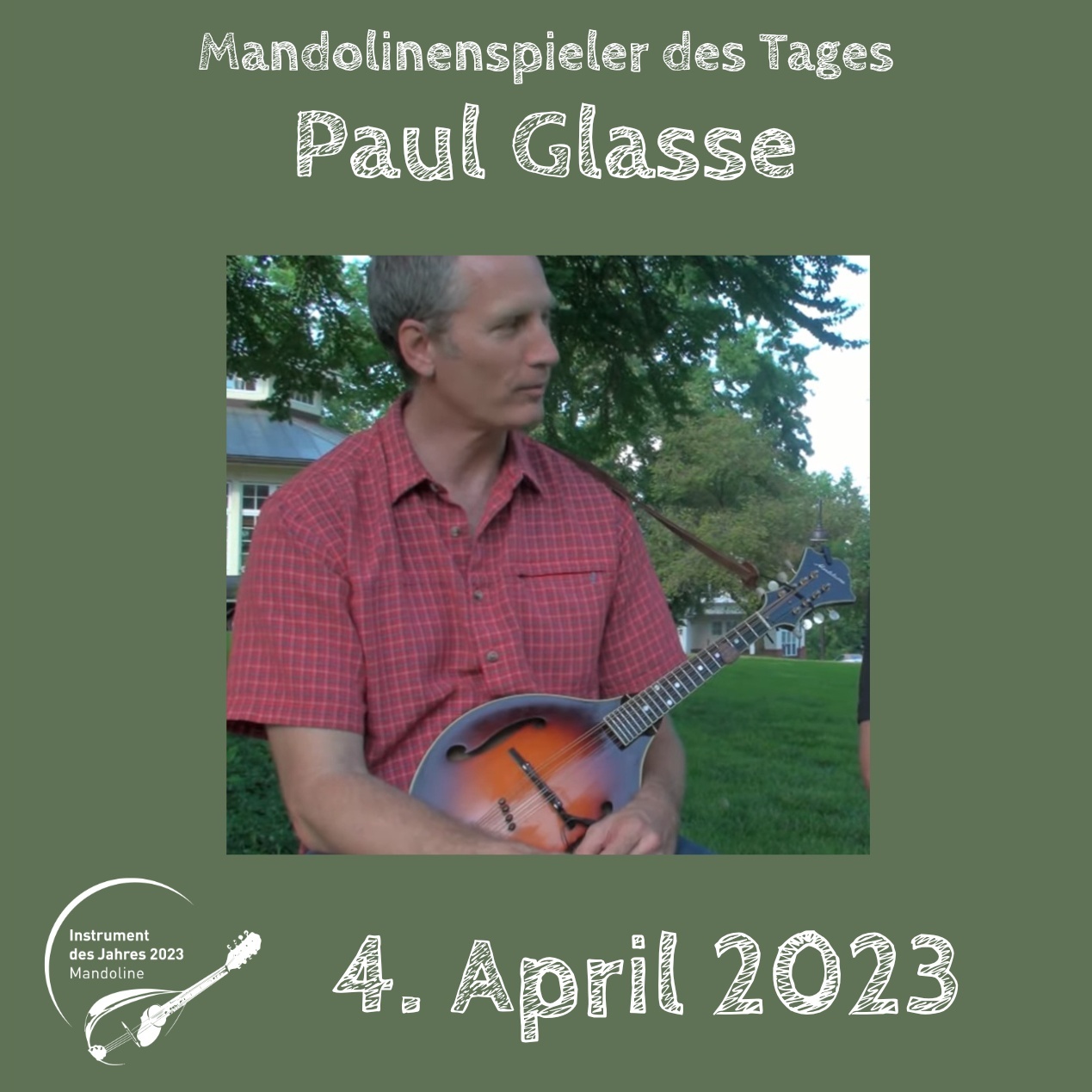 Paul Glasse Instrument des Jahres 2023 Mandolinenspieler des Tages