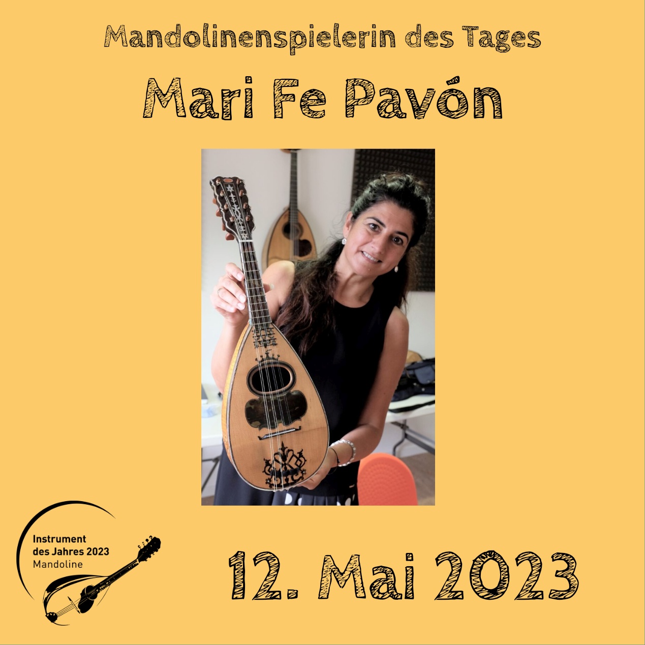 Mari Fe Pavón Mandoline Instrument des Jahres 2023 Mandolinenspieler Mandolinenspielerin des Tages