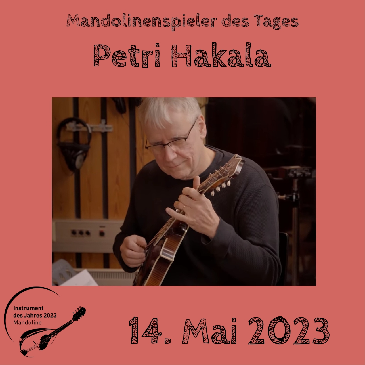 Petri Hakala Mandoline Instrument des Jahres 2023 Mandolinenspieler Mandolinenspielerin des Tages