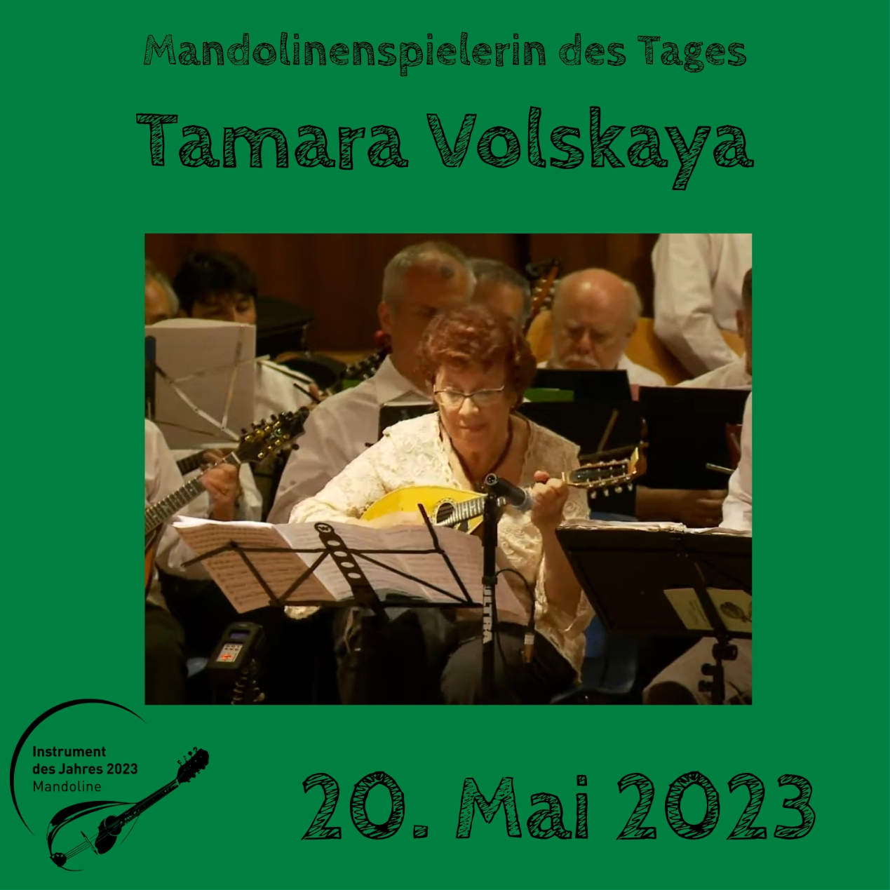 Tamara Volskaya  Mandoline Instrument des Jahres 2023 Mandolinenspieler Mandolinenspielerin des Tages