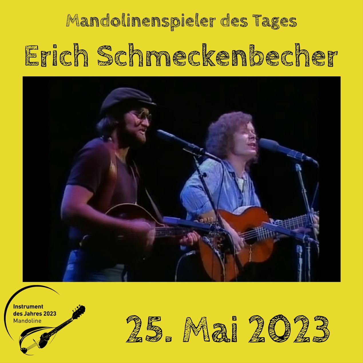 Erich Schmeckenbecher Mandoline Instrument des Jahres 2023 Mandolinenspieler Mandolinenspielerin des Tages