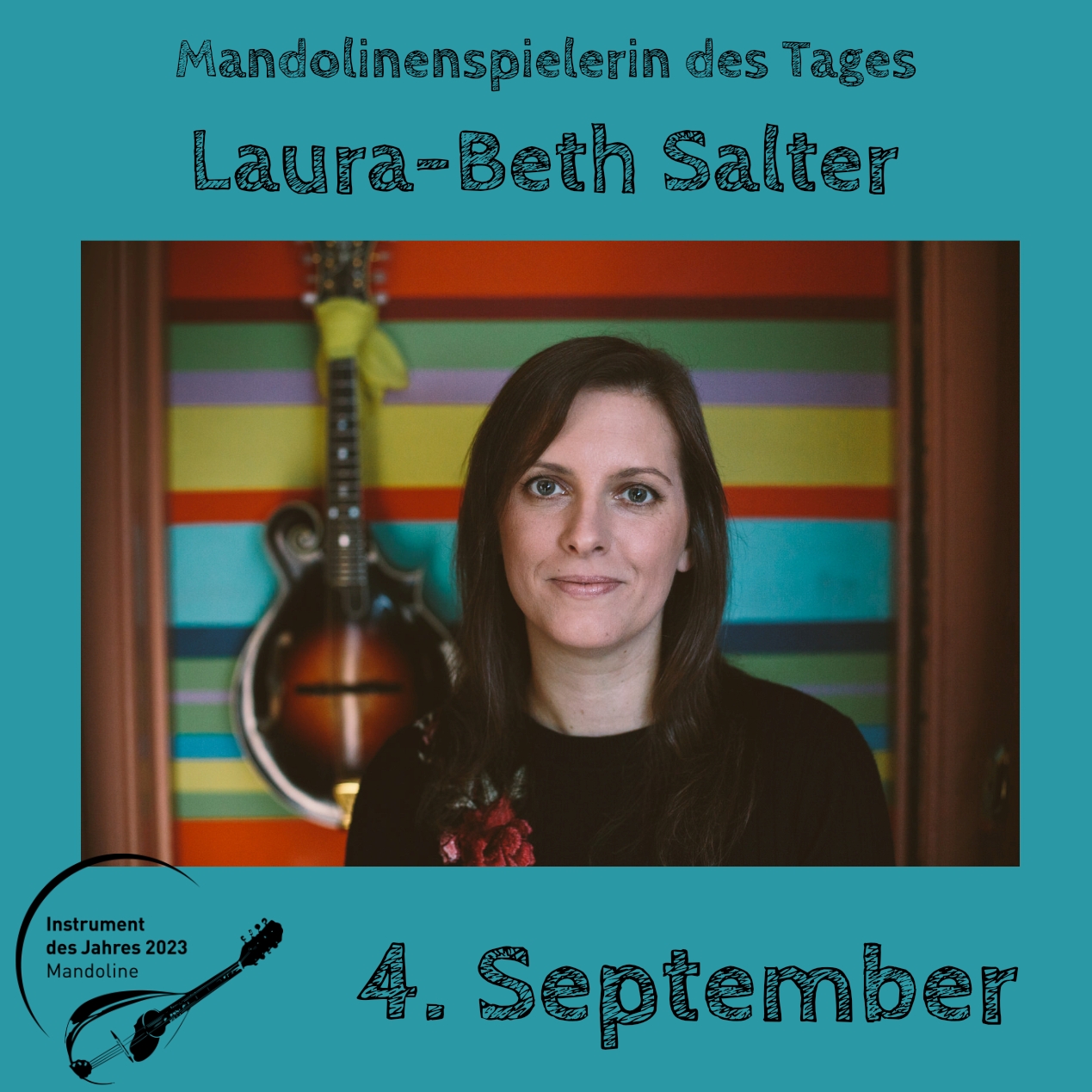 Laura-Beth Salter Mandoline Instrument des Jahres 2023 Mandolinenspieler Mandolinenspielerin des Tages
