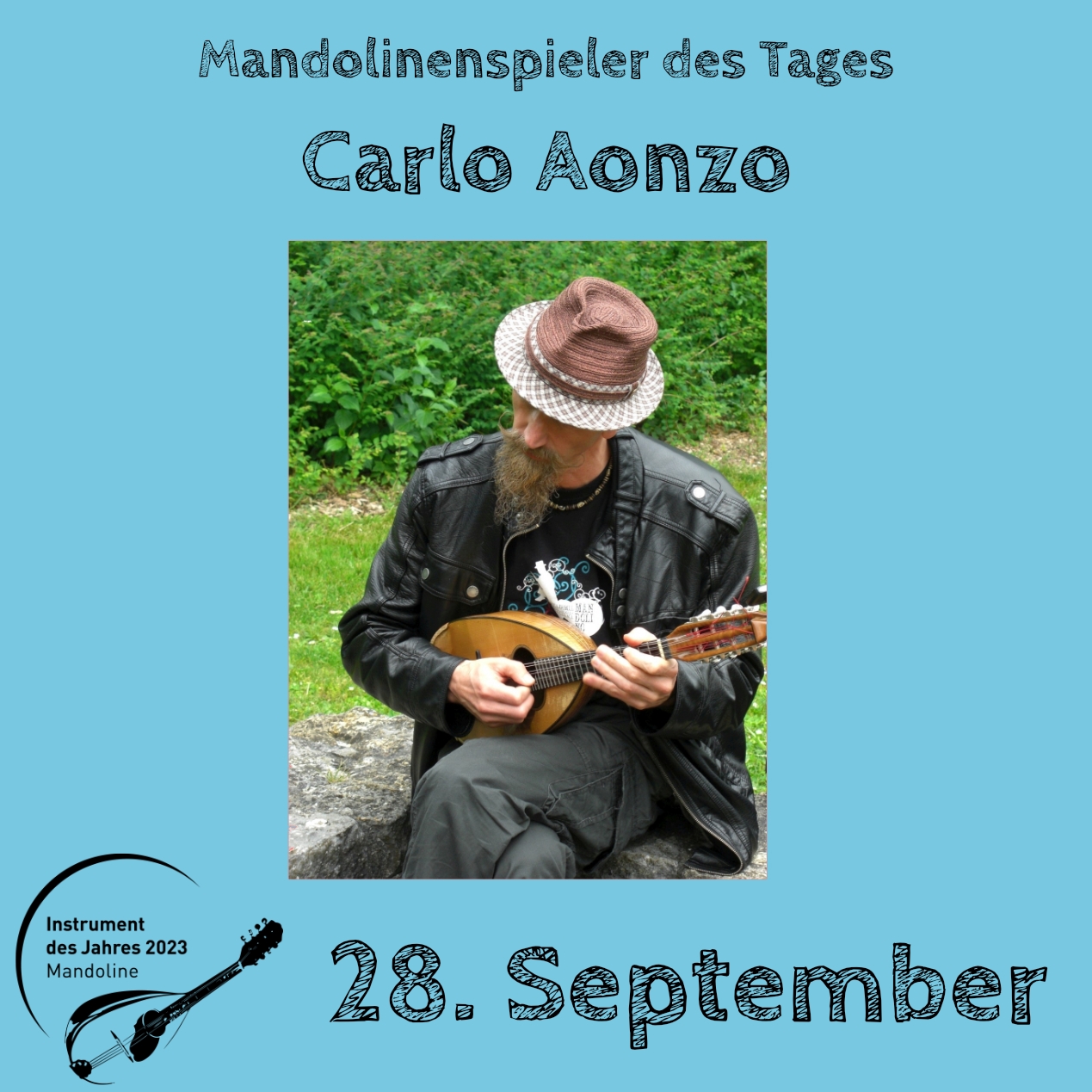 Carlo Aonzo Mandolinenspielerin Mandolinenspieler des Tages Mandoline Instrument des Jahres 2023